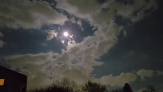 Full Beaver Supermoon lights up the sky before windstorm in Pennsylvania, USA