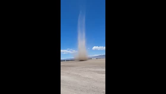 Mesmerizing dust devil unveils its power in the San Luis Valley, Colorado 