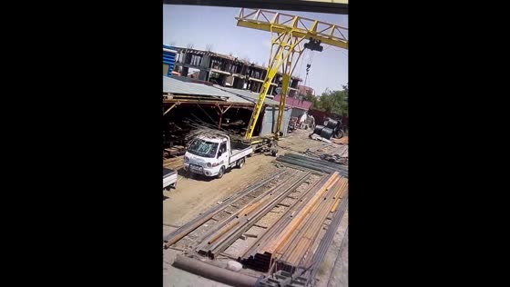 Truck's windshield shattered by falling metal rods in Bishkek, Kyrgyzstan