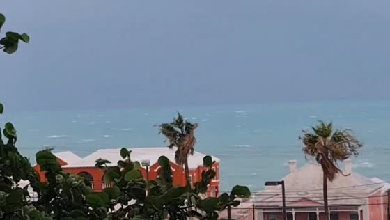 Aftermath of Hurricane Imelda with strong winds and choppy seas in Devonshire, Bermuda