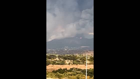 Wildfire burns near Mission Viejo, California