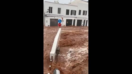 Severe flooding hits Es Mercadal, Menorca due to dana storm