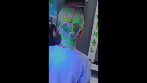 Child shows off unique Hulk haircut in Brazil