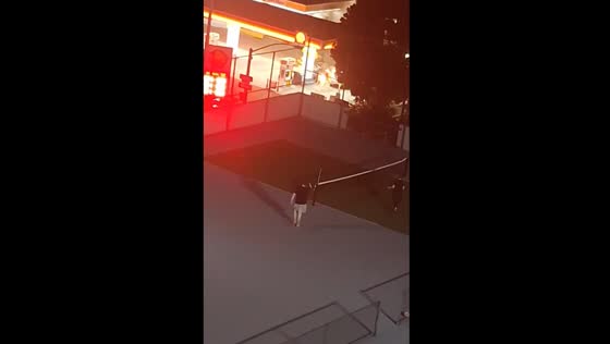 Car crash sparks fire at San Diego gas station