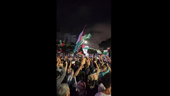 Massive Palestinian solidarity rally in Casablanca, Morocco