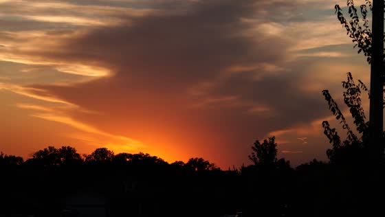 Beautiful sunset timelapse in Oklahoma, USA