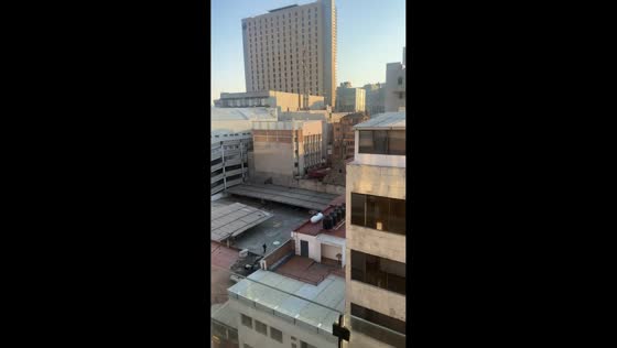 High-rise buildings sway during strong earthquake in Mexico