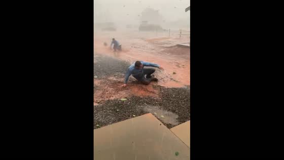 Strong winds cause destruction in Brasnorte, Brazil