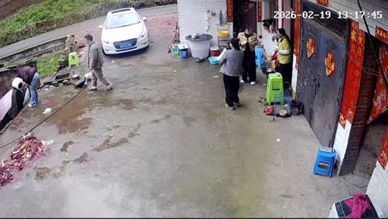 Woman crashes motorcycle into canal in Zhejiang, China