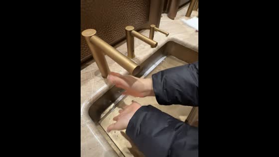Fully automatic faucet hand washing system spotted in Shaanxi, China