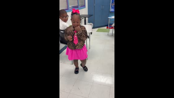 Girl surprised with birthday celebration at school in Augusta, Georgia, USA
