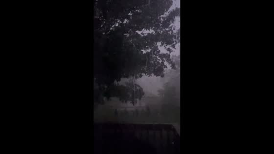 Intense lightning, powerful winds, and blackout during storm in Kalamazoo, Michigan, USA
