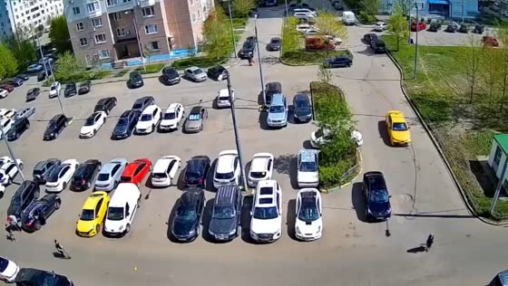 Electric scooter rider crashes into taxi in Odintsovo, Moscow, Russia