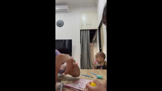 Baby caught eating clay during playtime in Melaka, Malaysia
