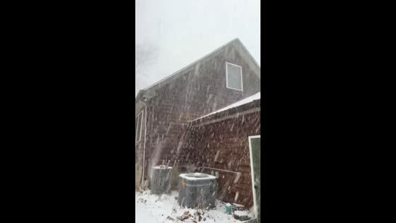 Heavy snowfall causes low visibility in Haywood, USA