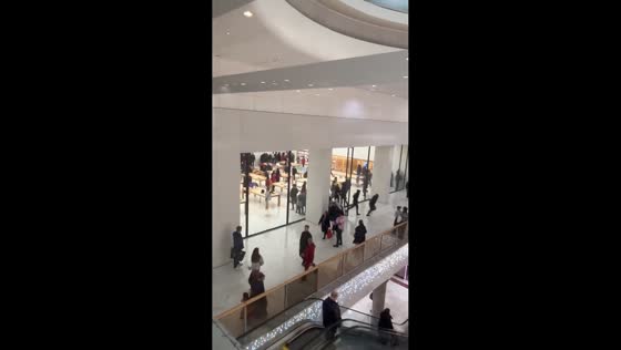 Hooded youths raid Apple store in London, England, UK