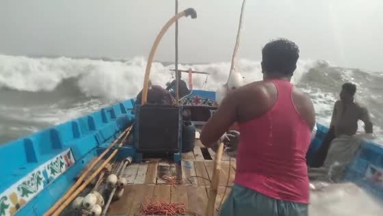 Surviving the perilous rough seas in Ibrahim Hyderi