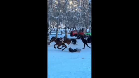 Woman rescued after being dragged by horse in Xinjiang, China