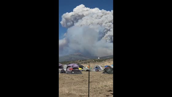 Massive smoke plume rises from Cottonwood Fire in Utah, USA