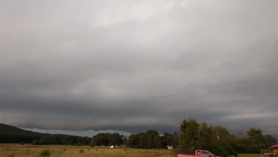 Timelapse of shelf cloud in Clinton, Arkansas, USA