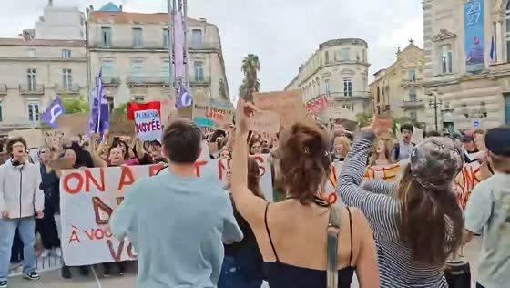 Thousands join education protest in Montpellier, France