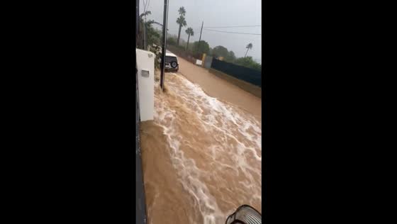 Record rainfall triggers red alert flooding in Ibiza in Ibiza, Spain