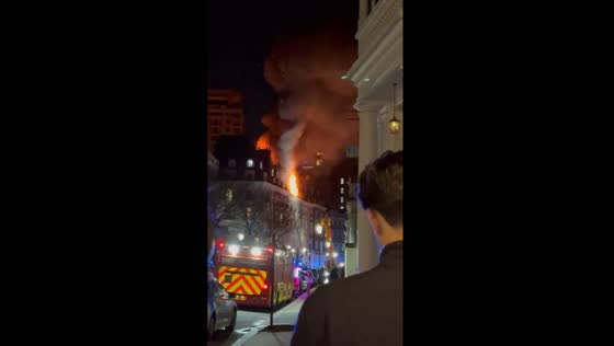 Massive fire engulfs five-story building near Gloucester Rd, South Kensington, London