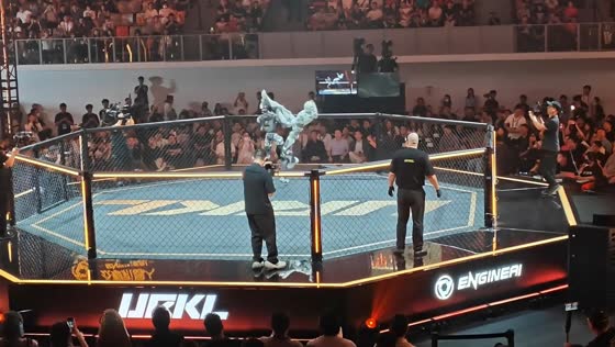 Robot continues fighting after head is kicked off in Shenzhen, Guangdong, China