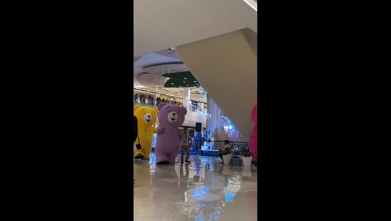 Cute mascots roaming in SM City Cebu, Philippines