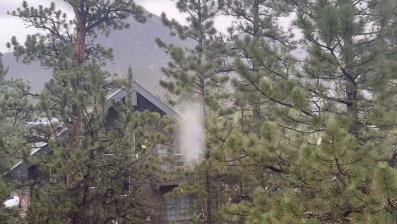 Heavy hail and rain hit Spring Mountains in Las Vegas, USA