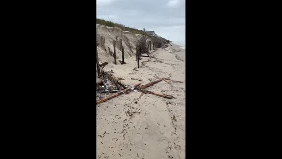 Nor’easter causes severe coastal erosion in Duck, North Carolina, USA