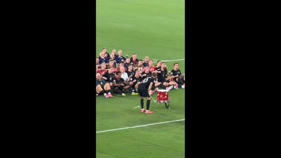Norway team and fans perform viral Viking Row celebration in East Rutherford, New Jersey, USA