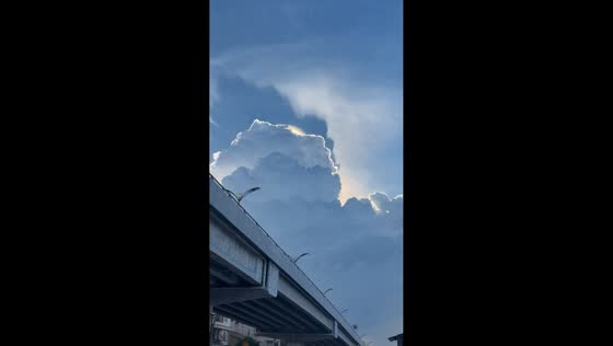 Iridescent cloud creates colorful display above Tanah Merah, Malaysia