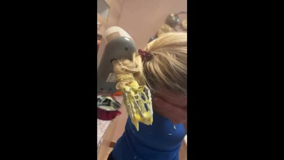 Woman accidentally tangles hair in hand mixer while baking in Šabac, Serbia