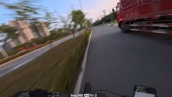 Electric dirt bike crashes into bushes in Anhui, China