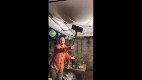 Wedding guest gets hilariously soaked while helping clear rainwater in Warwickshire, UK