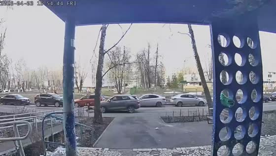 Boy on scooter hit by car in Naberezhnye Chelny, Russia