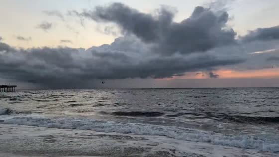 Storm brewing near Avon Beach, North Carolina, USA