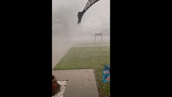 Windy hail storm hits Goose Creek's Crowfield area
