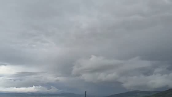 Mammatus clouds after storm over North Sperrins in Londonderry, Ireland