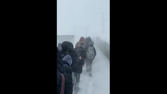 Resilient Dagestani schoolchildren brave snowstorm to attend school, guided by dedicated teacher