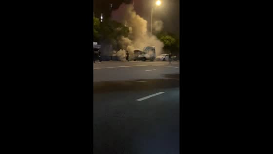 Diesel engine failure causes massive smoke and evacuation in Jiangsu, China