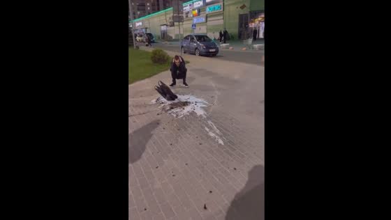 Unfortunate spill: friends' joyful run turns messy as drinks accidentally fall and bottles crack
