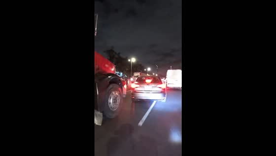 Volkswagen Jetta collides with truck after cutting into traffic on Constituyentes Avenue, Mexico