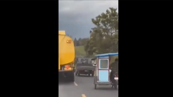 Motorcycle mishap: video captures rider's tumble on Indonesian Road