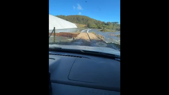Nervous crossing of Blang Dam in São Francisco de Paula, Brazil