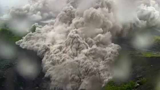 Semeru volcano erupts on East Java, Indonesia caught by CCTV