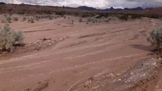 Flash floods bring muddy waters to Nevada, USA