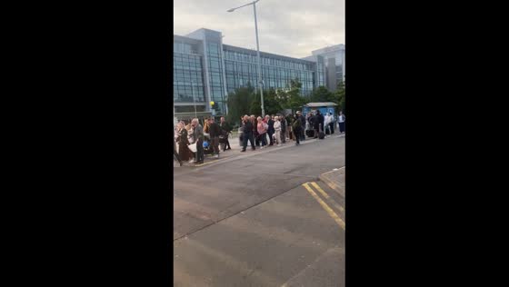 Early morning chaos: long queues at Birmingham Airport
