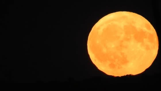 Bright Buck Moon glows over South Gloucestershire, England, UK